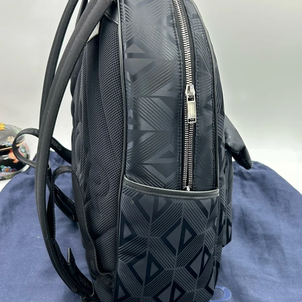 Dior Diamond dark black backpack made in Italy NWT